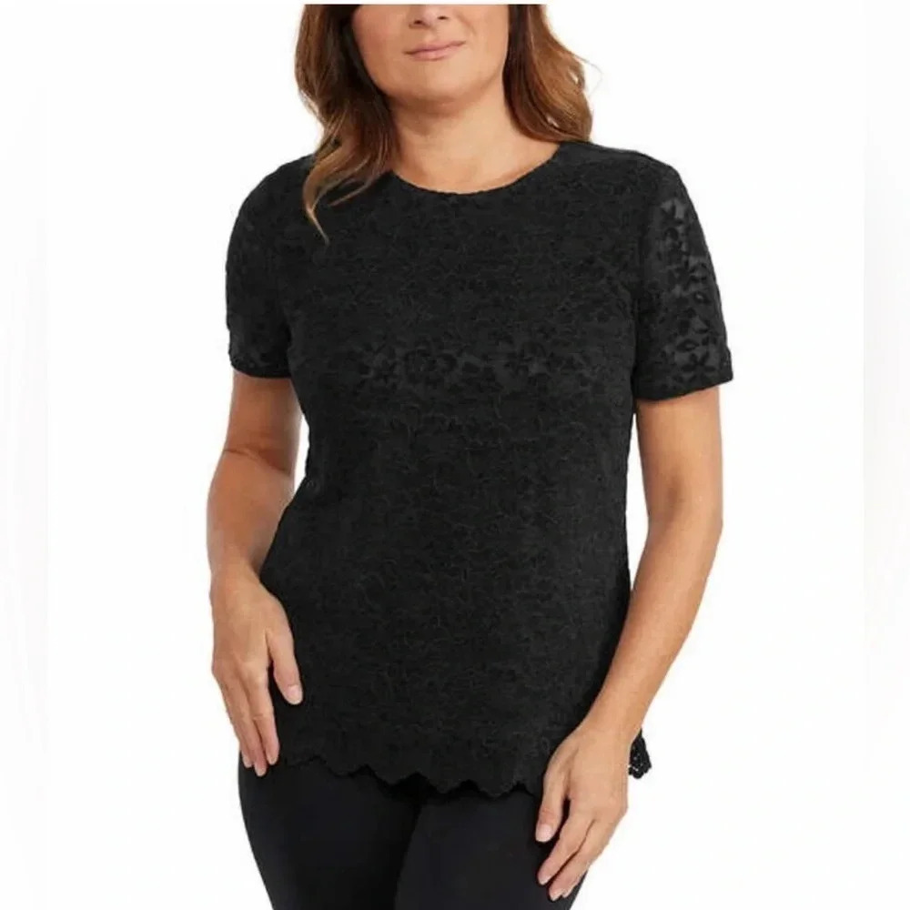 Teddi Rose Ladies Lace Top Black